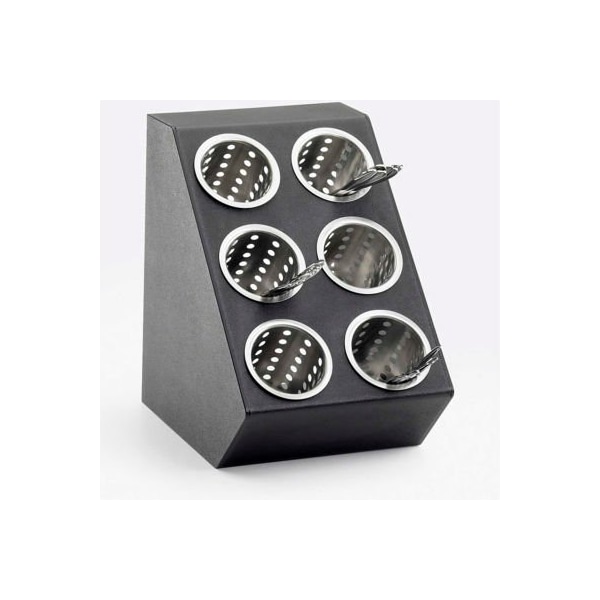 Cal-Mil Cal-Mil 2049 Classic Flatware Condiment Dispenser 6 Cylinder Display 11-1/2"W x 15-3/4"D x 15-3/4"H 2049 - main